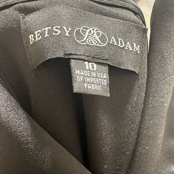 Betsy & Adam Black Strapless Tuxedo Dress Formal Black Tie Event - Picture 10 of 13